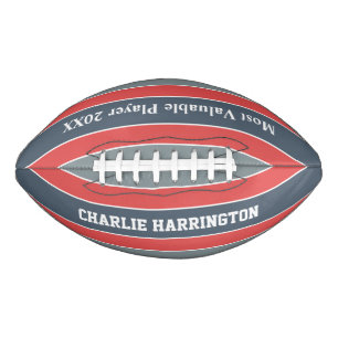 Stripes Pattern custom name & text football