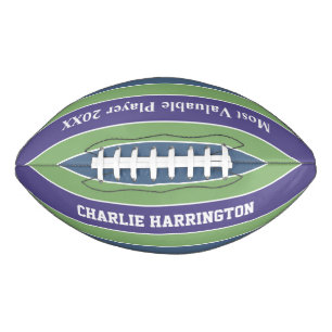 Stripes Pattern custom name & text football