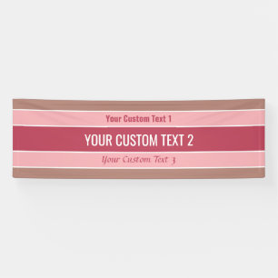 Stripes Pattern custom text banner