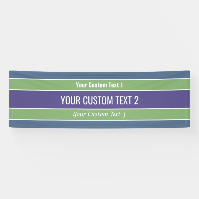 Stripes Pattern custom text banner (Horizontal)