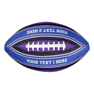Stripes Pattern custom text football