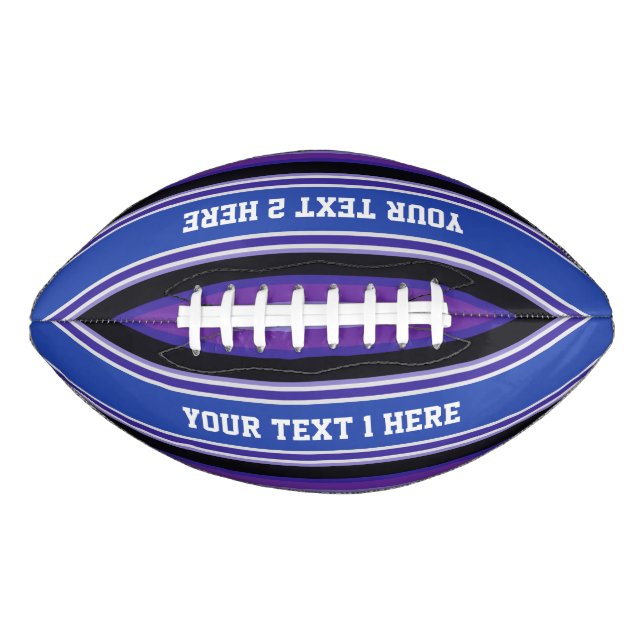 Stripes Pattern custom text football (Front)