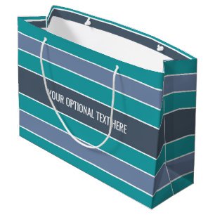 Stripes Pattern custom text gift bag