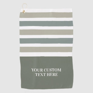 Stripes Pattern custom text golf towel