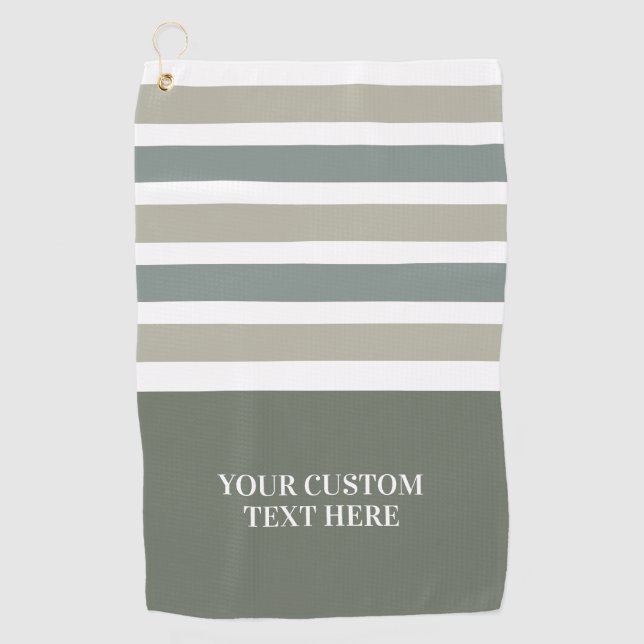 Stripes Pattern custom text golf towel (Front)