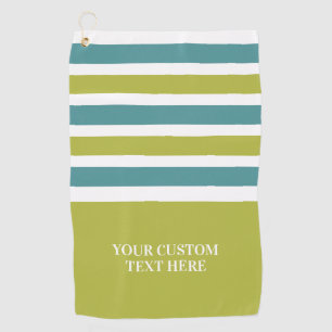 Stripes Pattern custom text golf towel