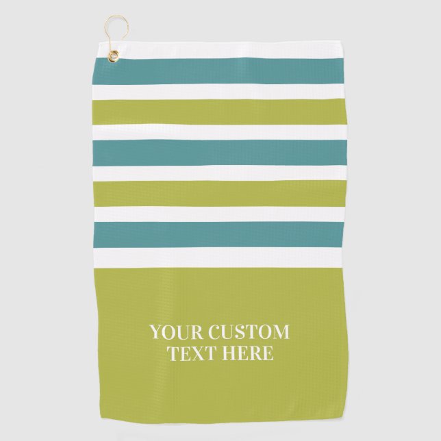 Stripes Pattern custom text golf towel (Front)