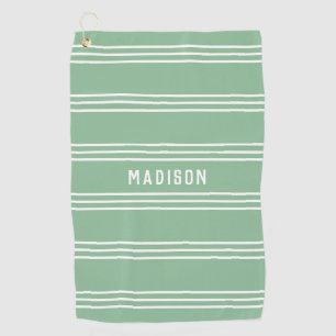 Stripes Pattern custom text golf towel