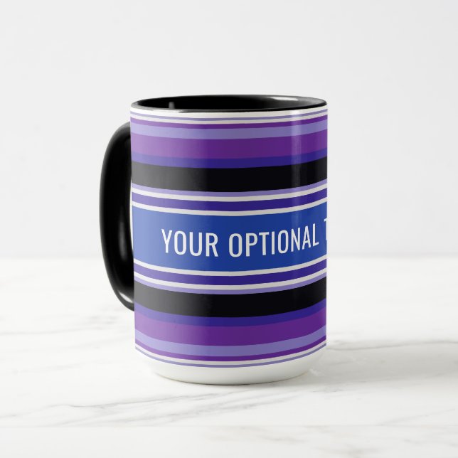 Stripes Pattern custom text mugs (Front Left)