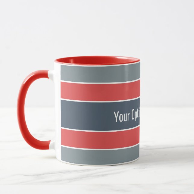 Stripes Pattern custom text mugs (Left)