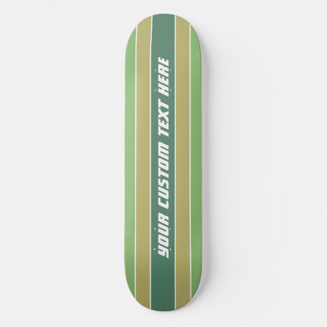 Stripes Pattern custom text skateboards (Front)