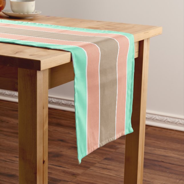 Stripes Pattern custom text table runner (In Situ)