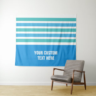 Stripes pattern custom text tapestries