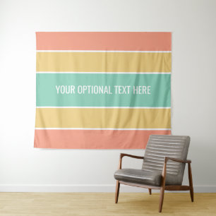 Stripes pattern custom text tapestries