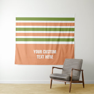 Stripes pattern custom text tapestries