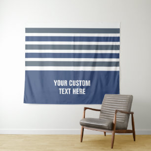 Stripes pattern custom text tapestries