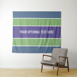 Stripes pattern custom text tapestries