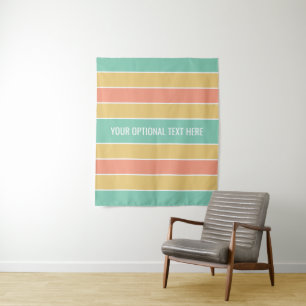 Stripes pattern custom text tapestries
