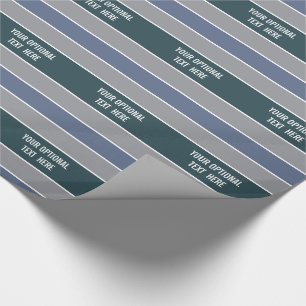 Stripes Pattern custom text wrapping paper