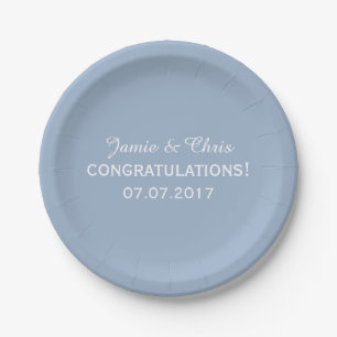 Stripes Pattern custom wedding paper plates