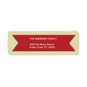 Stripes Pattern Family Return Address Labels