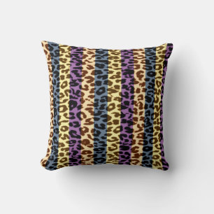 Stripes pattern leopard fur abstract cushion