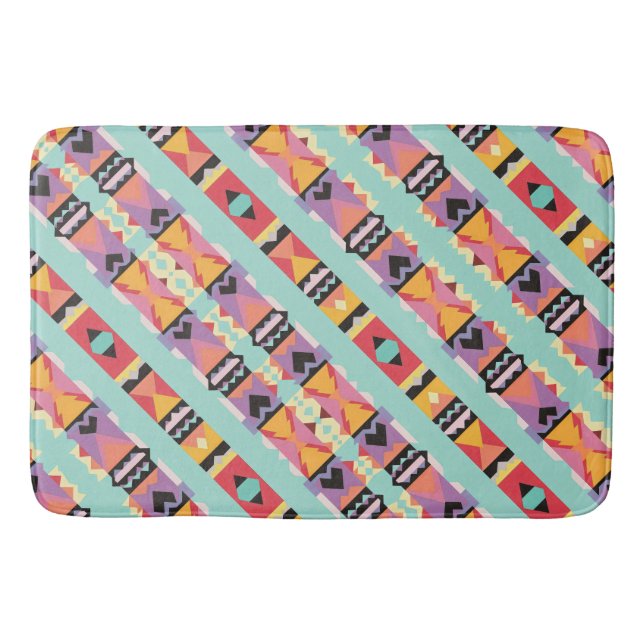Stripes Pattern mix Bath Mat (Front)