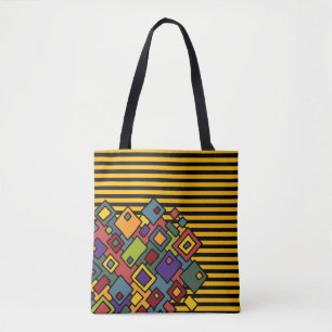 Stripes Pattern narrow black + abstract art Tote Bag