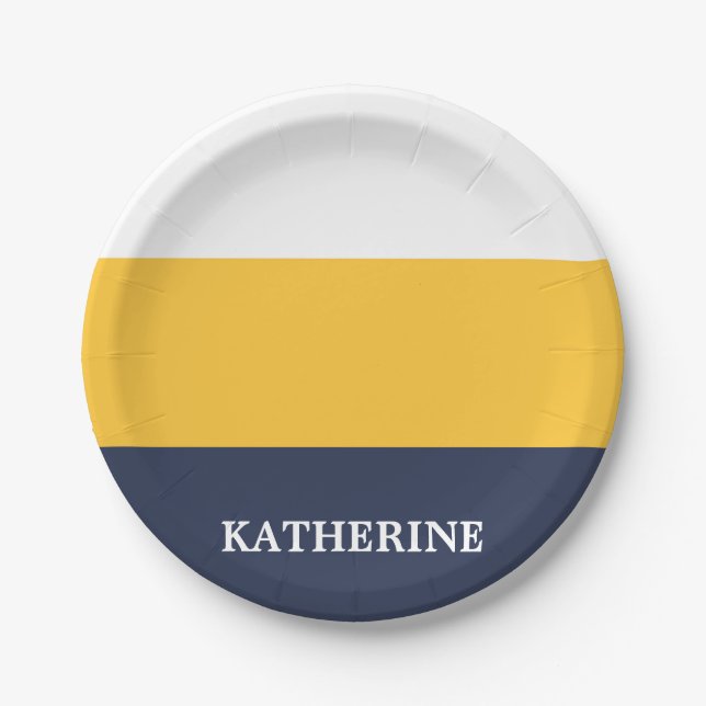 Stripes Pattern Paper Plate (Front)