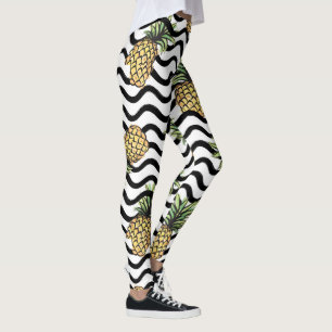 Stripes Pattern - Pineapple Leggings