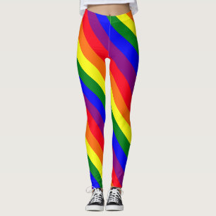 Stripes Pattern Pride Colours Leggings