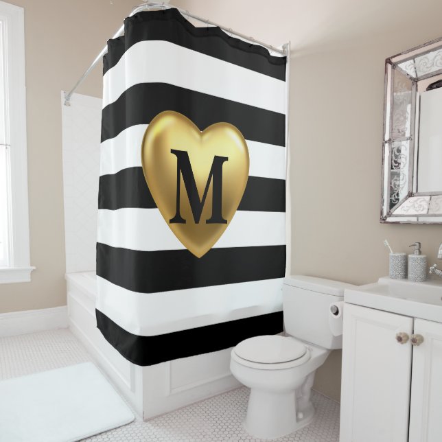 Stripes Pattern Shower Curtain (In Situ)