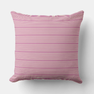 Stripes pattern two tone pink cream cushion