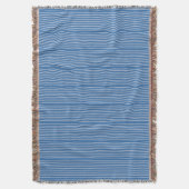 Stripes pattern two tones of blue throw blanket (Front Vertical)