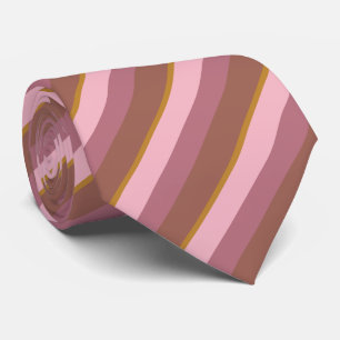 Stripes - Pink and Brown Tie