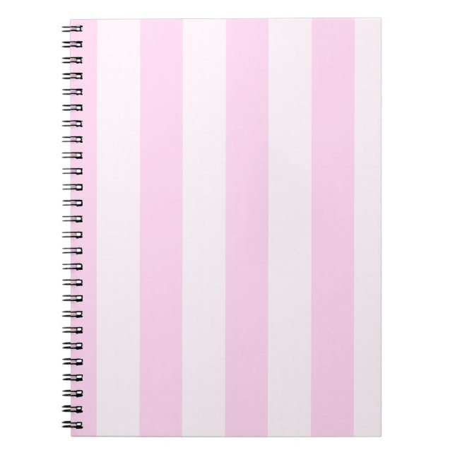 Stripes - Pink and Light Pink Notebook (Front)