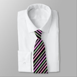 Stripes, pink, green tie