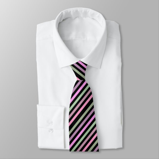 Stripes, pink, green tie (Tied)