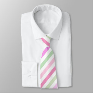 Stripes, pink, green tie