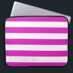 STRIPES Pink on any Colour Laptop Sleeve<br><div class="desc">Horizontal stripes against white,  that can be recolored. Play with background colours to create new effects!</div>