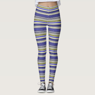 Stripes - Purple Blue Yellow Green Leggings
