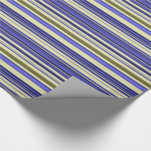 Stripes - Purple Blue Yellow Green Wrapping Paper