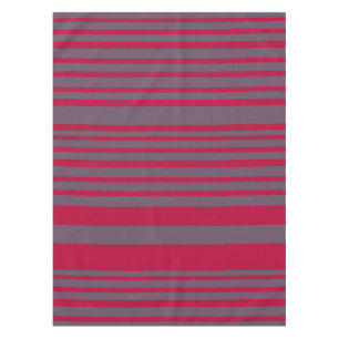 Stripes Red Grey Tablecloth
