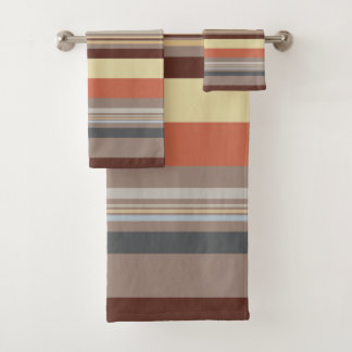 Stripes - Retro Tones Bath Towel Set