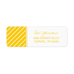 Stripes Return Address Label