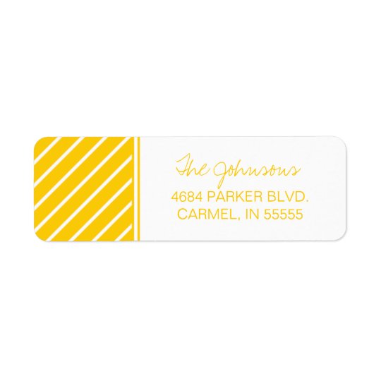 Stripes Return Address Label