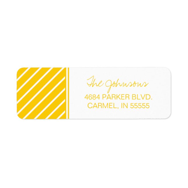 Stripes Return Address Label (Front)