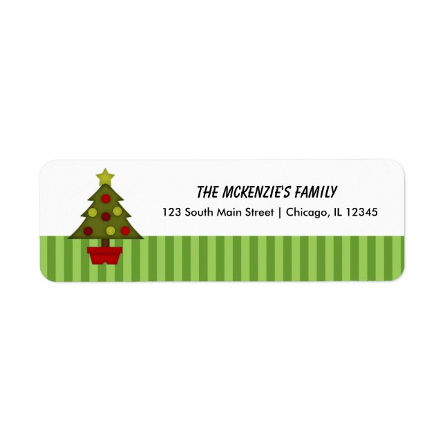 Stripes Return Address Label (Front)
