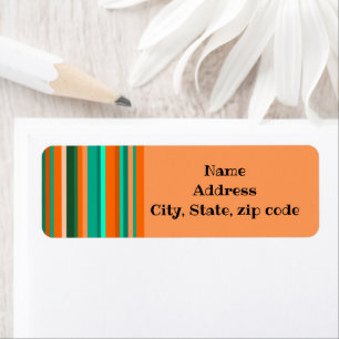Stripes return address label