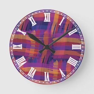 Stripes Round Clock